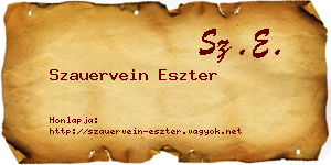Szauervein Eszter névjegykártya