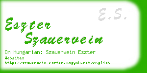 eszter szauervein business card